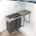 سطل زباله دو مخزن پلاتین مدل 3661 (24 لیتری)-آ.ین یراق