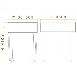 ابعاد سطل زباله 814 آدلان