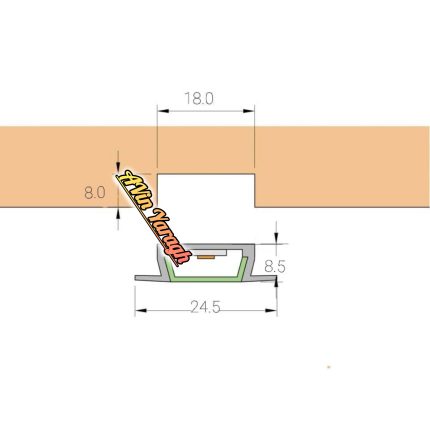 ابعاد لامپ دفنی کابینتی آکو