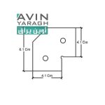 ابعاد کرنر جوینت(کنجی) پروفیل درب شیشه ای