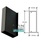 پروفیل آلومینیوم درب شیشه ای مدل ژرمن فانتونی