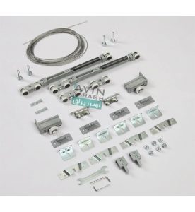 مشخصات دو درب ریلی چوبی هم زمان بازشو کد 9820-آوین یراق