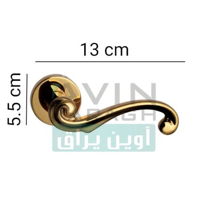 ابعاد دستگیره درب رزت مدل LX009 برند 3A-آوین یراق