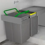 سطل زباله کابینتی دو مخزنه 40 لیتری 3633 پلاتین