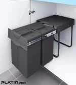 سطل زباله دو مخزنه کابینتی پلاتین مدل 8633