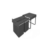 سطل زباله دو مخزنه کابینتی پلاتین مدل 8633