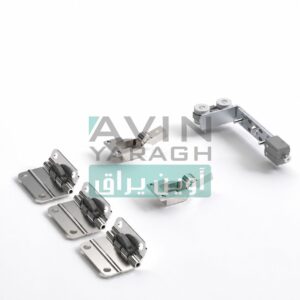 اجزای مکانیزم درب ریلی تاشو بدون ریل پایین - آوین یراق